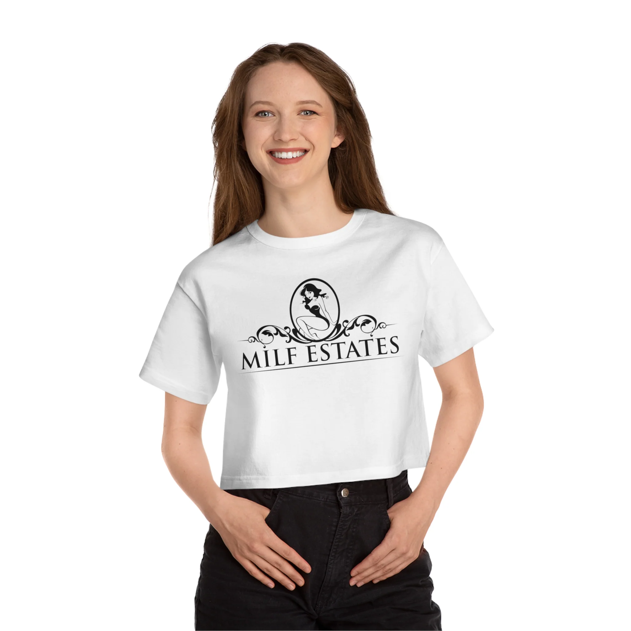 MILF ESTATES Cropped T-Shirt - Image 3