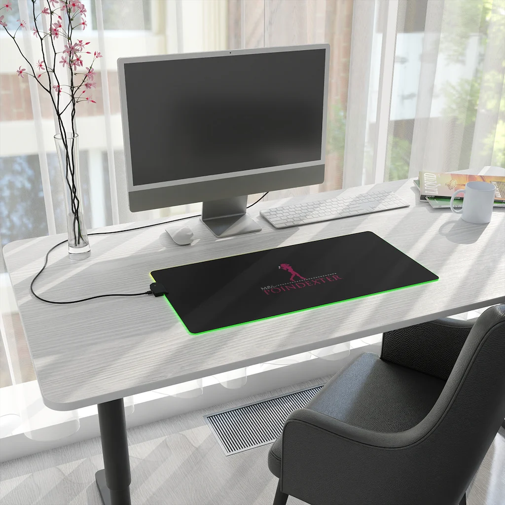 Mrs. Poindexter- Black LED Gaming Mouse Pad - Image 10