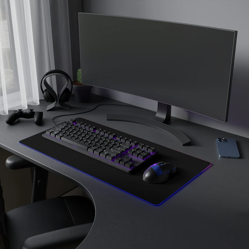 Mrs. Poindexter- Black LED Gaming Mouse Pad - Image 16