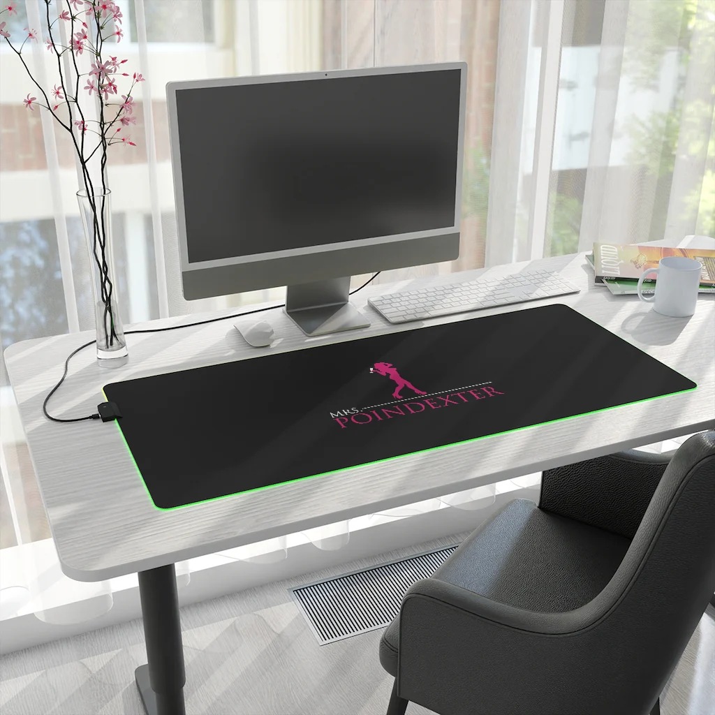 Mrs. Poindexter- Black LED Gaming Mouse Pad - Image 24