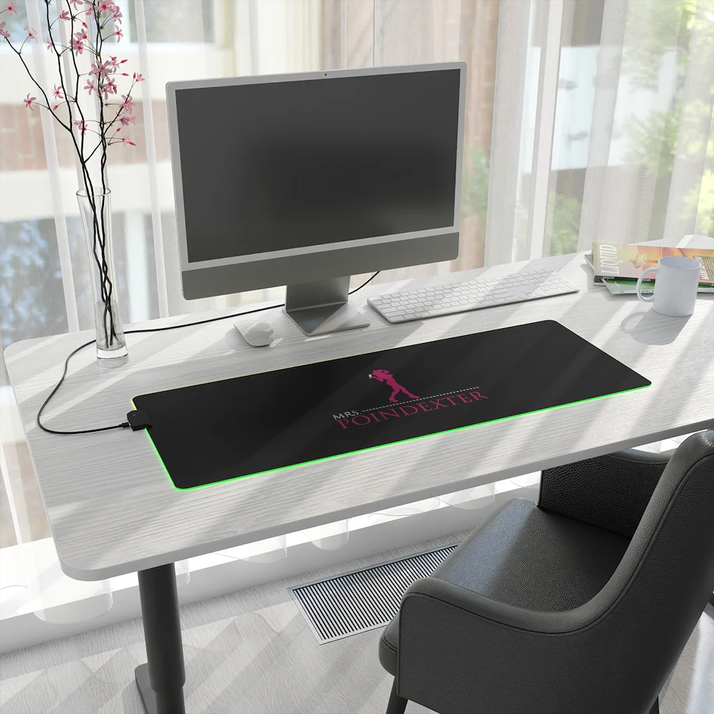 Mrs. Poindexter- Black LED Gaming Mouse Pad - Image 7