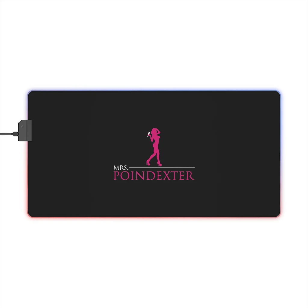 Mrs. Poindexter- Black LED Gaming Mouse Pad - Image 8