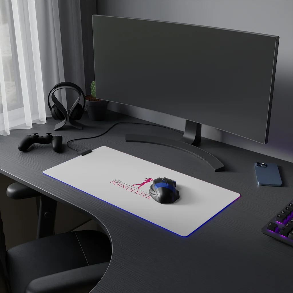 Mrs. Poindexter - White LED Gaming Mouse Pad - Image 8