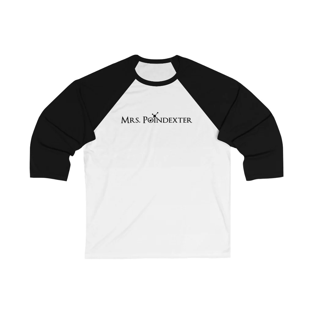 Mrs. Poindexter- Molecule -Unisex 3\4 Sleeve Baseball Tee - Image 3
